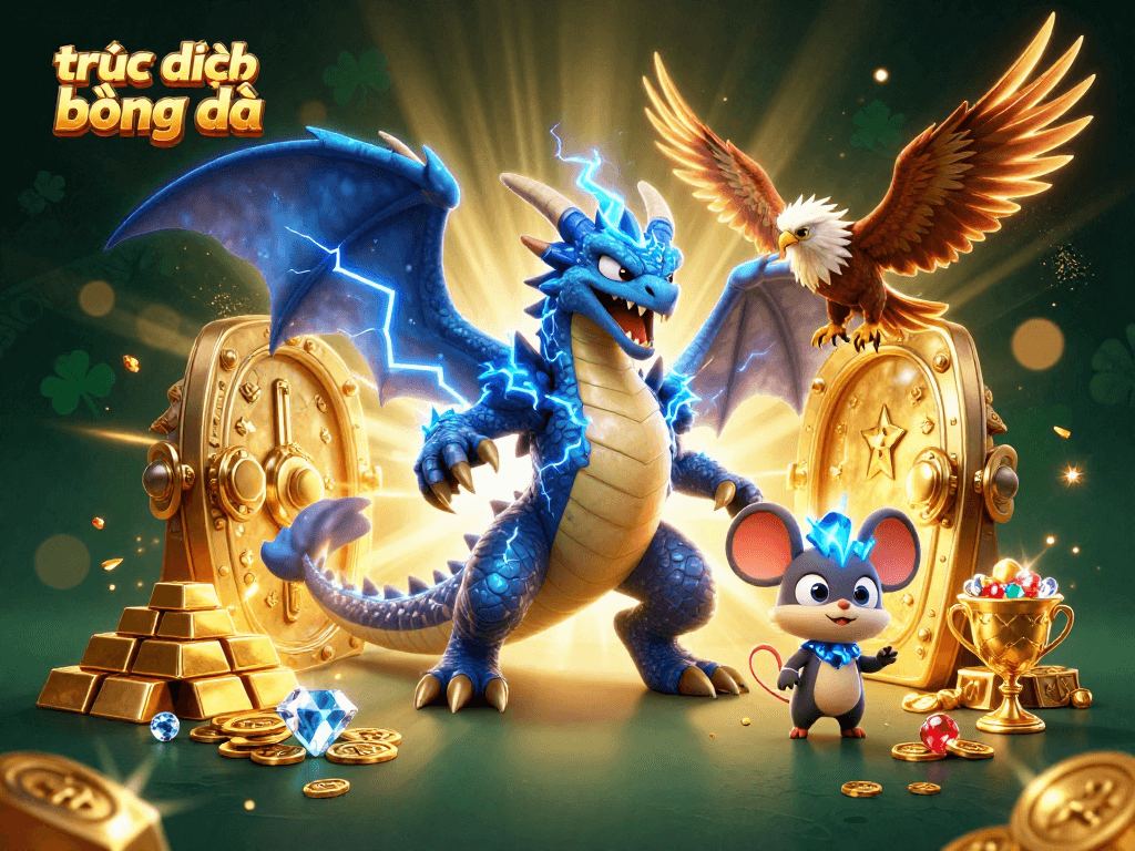 Engage with trực tiếp bóng đá through vibrant characters and thrilling elements in this dynamic gambling illustration.
