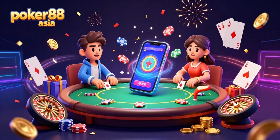 Menangkan permainan di poker88 asia dengan strategi jitu dan poker chips bertebaran di meja