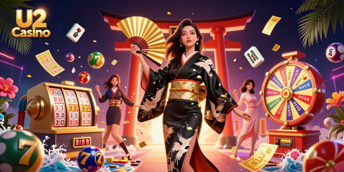 Experience the excitement of U2 Casino with vibrant slot reels and an elegant atmosphere.