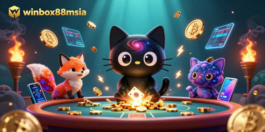 Experience thrilling wins at winbox88msia with vibrant cosmic casino action featuring captivating characters.