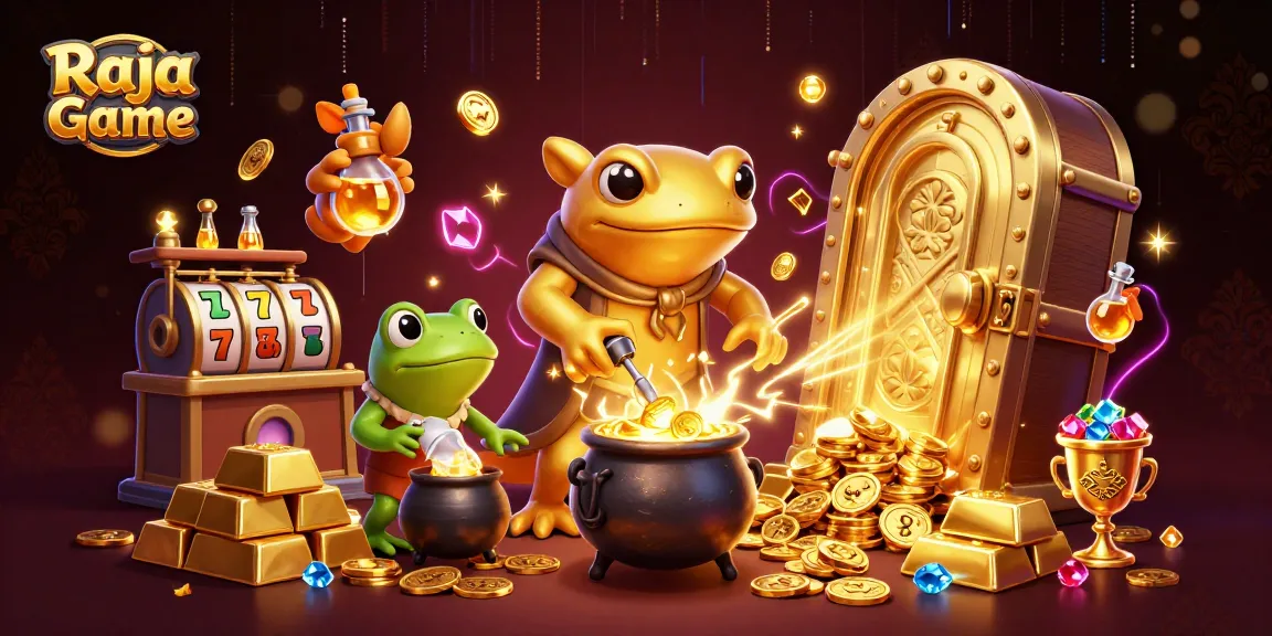Play lottery games and win big with Raja Game's exciting platform, showcasing colorful rewards.