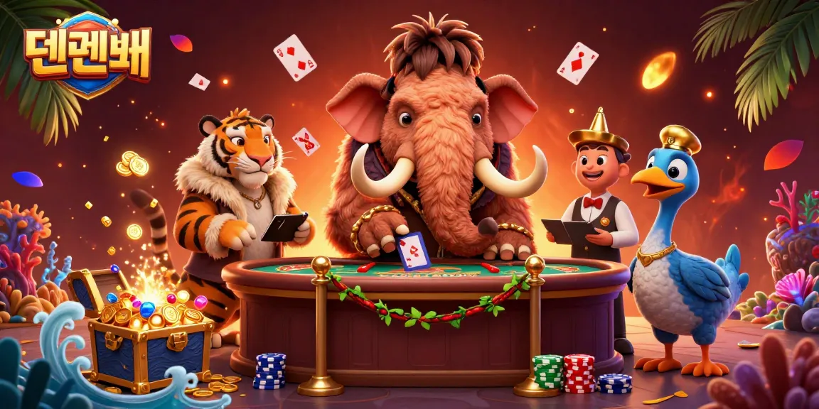 Experience winning at 텐텐벳 with a dynamic casino scene featuring vibrant characters and thrilling game elements.