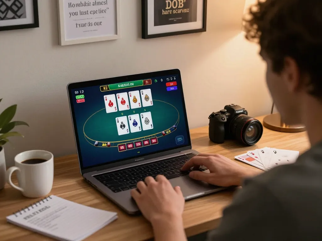 Engaging in online live dealer blackjack while using Link MM88 for better odds and strategies.