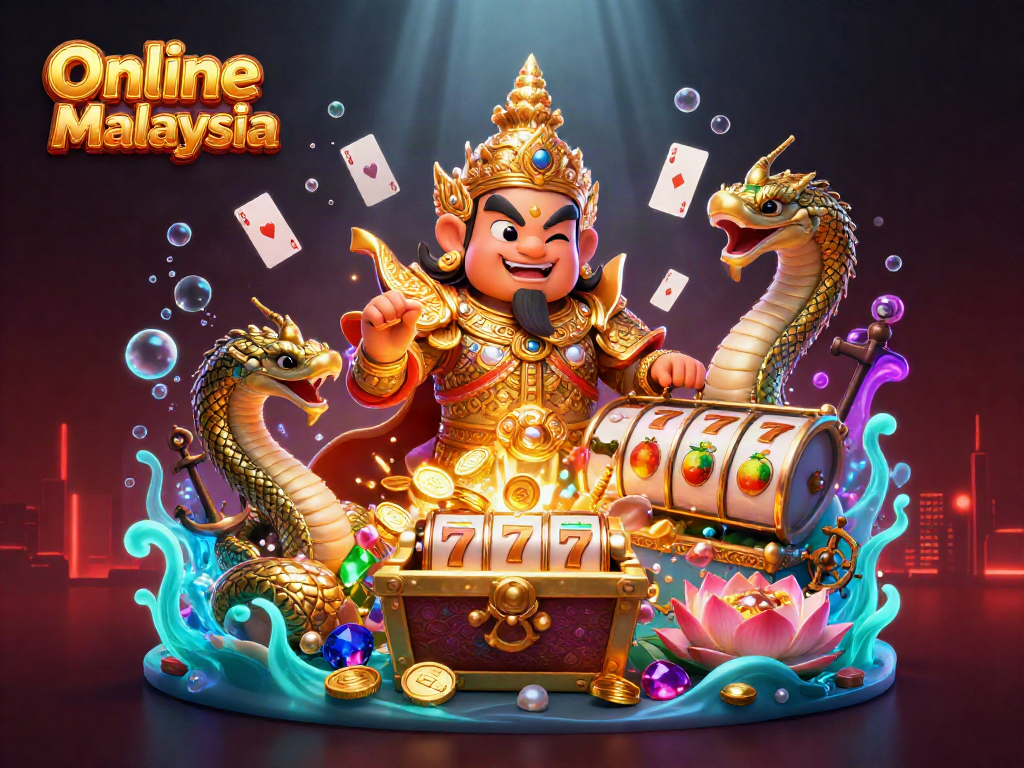 Engage in Online Casino Malaysia atmosphere with vibrant 3D characters and dynamic gaming elements.