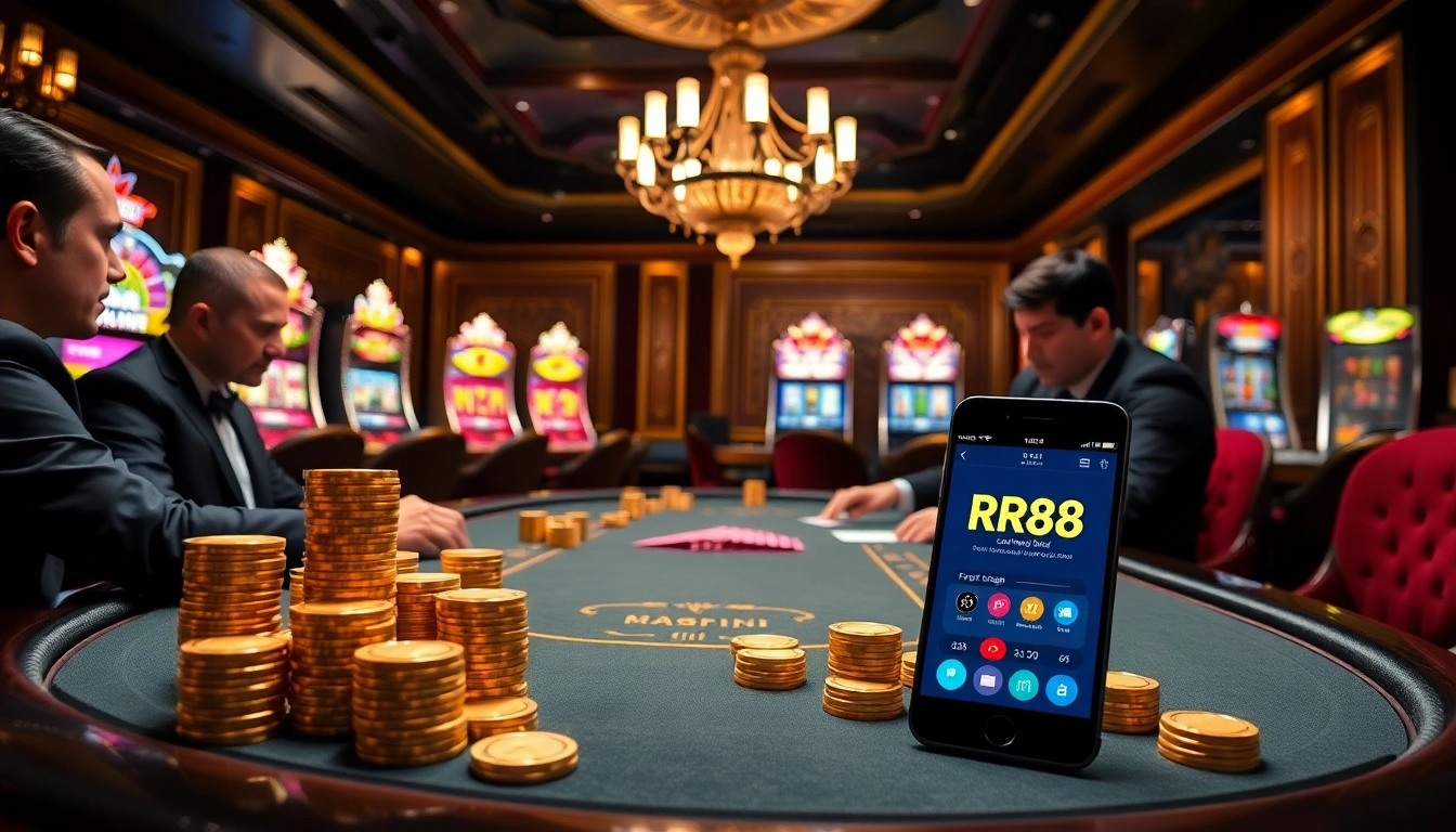Experience thrilling gambling action at https://urr88.com/ with a stunning live poker table setting.