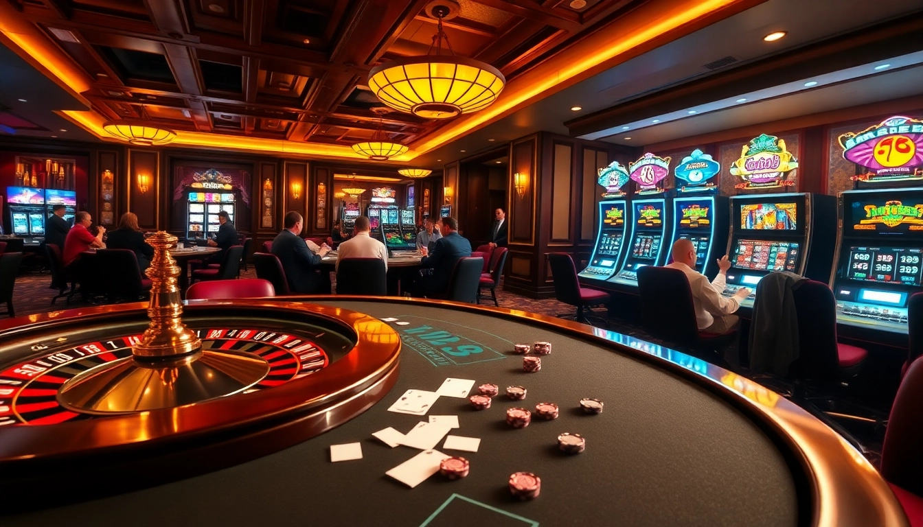 Experience the thrilling games at King88 Casino with players engaged in high-stakes poker.