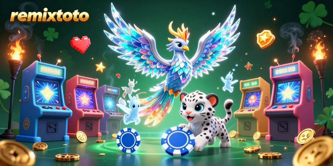 Experience remixtoto gameplay with innovative features and competitive jackpots in this vibrant illustration.