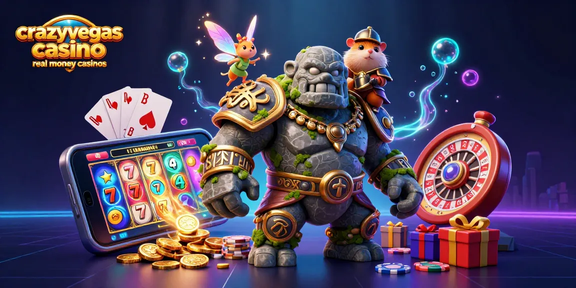 Engage with the crazyvegas casino real money casinos scene showcasing vibrant gaming action and enchanting characters.