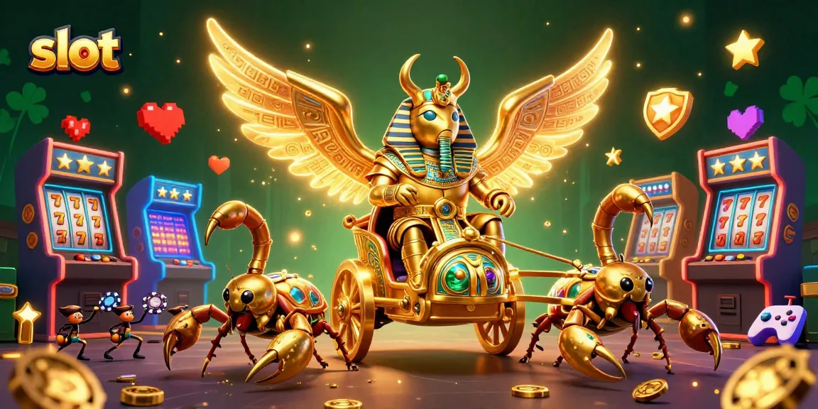 Spin the slot with vibrant characters in an engaging 3D casino scene filled with excitement.