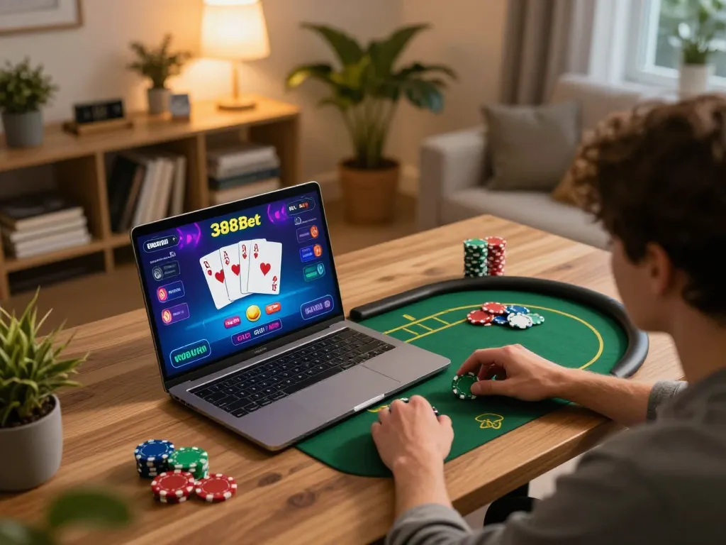 Engaging gameplay experience on 388bet online casino with vibrant poker interface