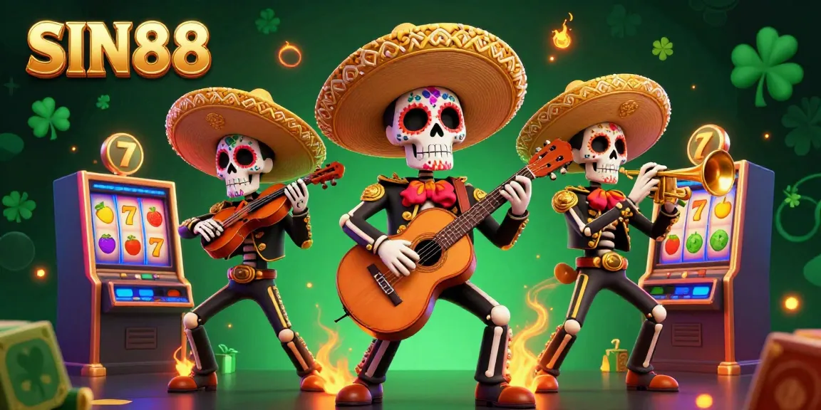 SIN88 brings the thrill of slots alive in a vibrant, colorful mariachi band scene with exciting game elements.