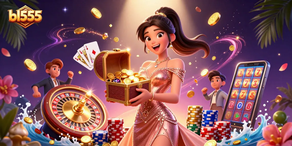 Experience the thrill of winning at bl555 with an exciting treasure chest overflowing with riches.