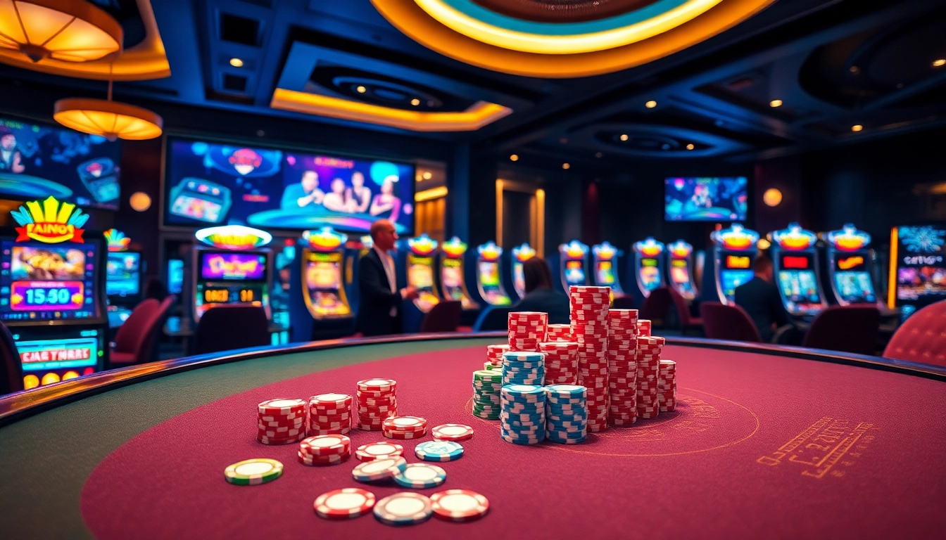 Experience the thrill of 789p at a vibrant casino table with engaging slot machines.