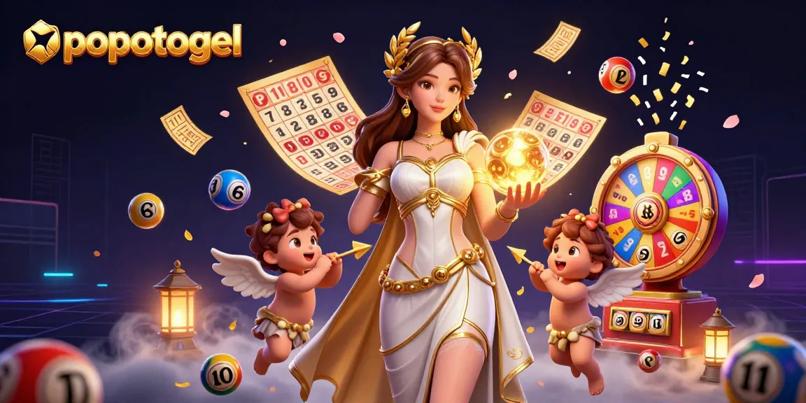 Experience winning with popotogel through vibrant lottery balls, spinning prizes, and golden tickets.