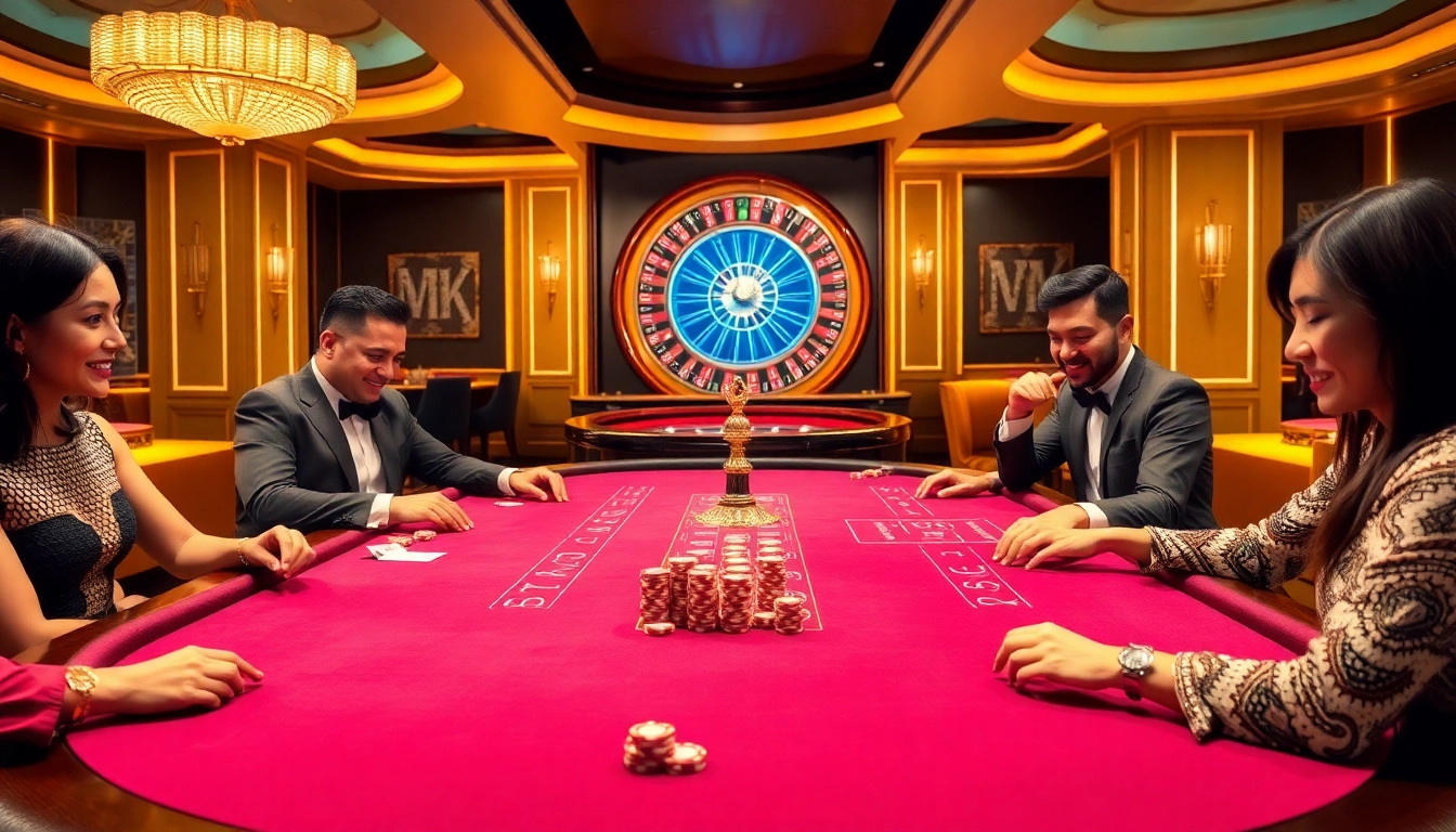 Experience thrilling bets and winning hands at MK8's luxurious casino.