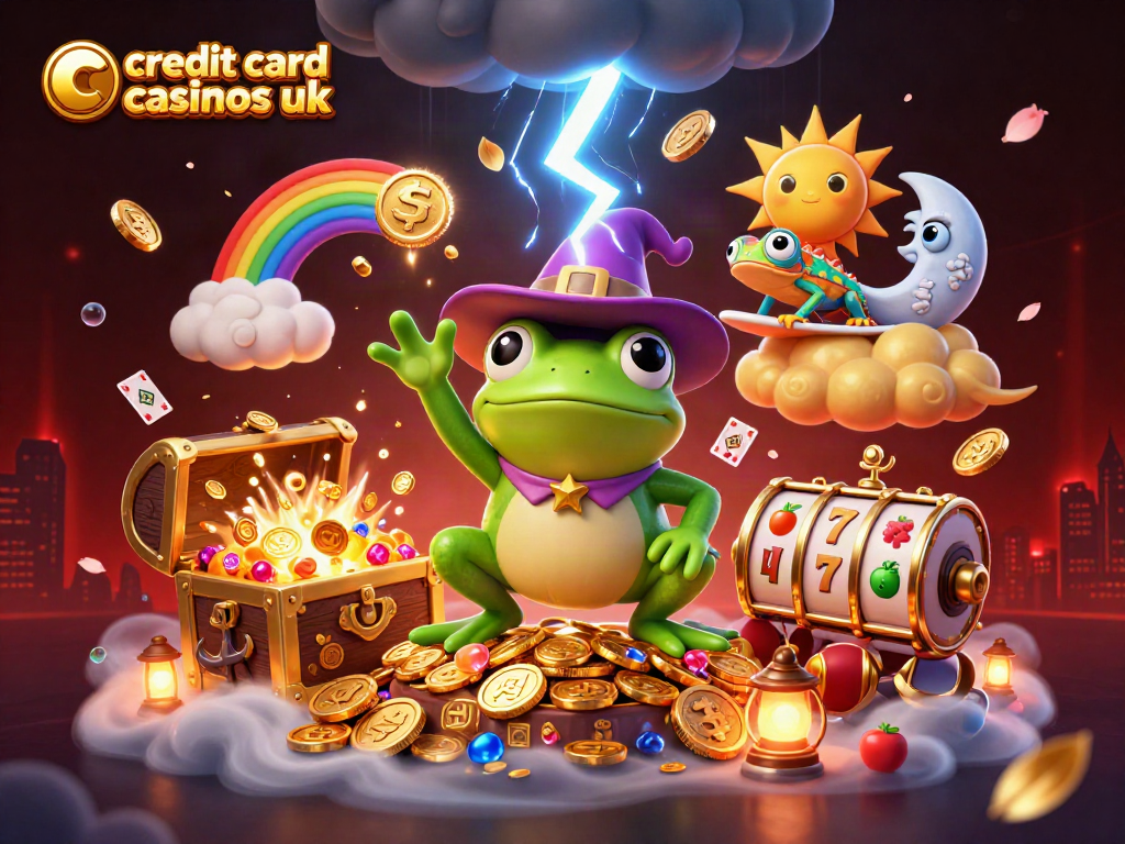 Experience the excitement of credit card casinos UK with a magical 3D scene of fortune and fun.