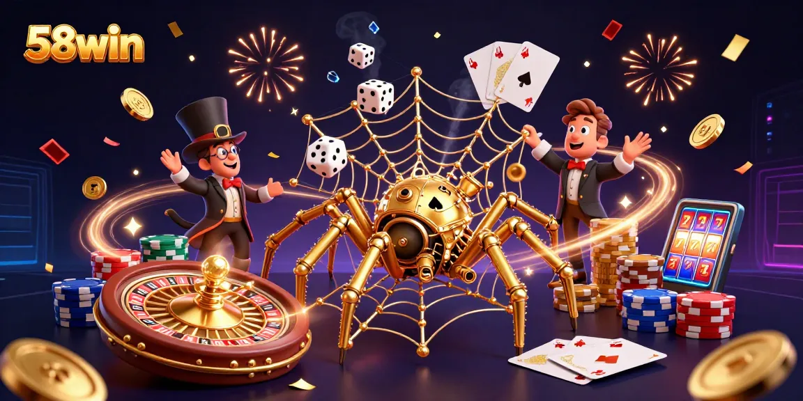 Experience thrilling wins at 58win as you spin the roulette and catch golden coins.