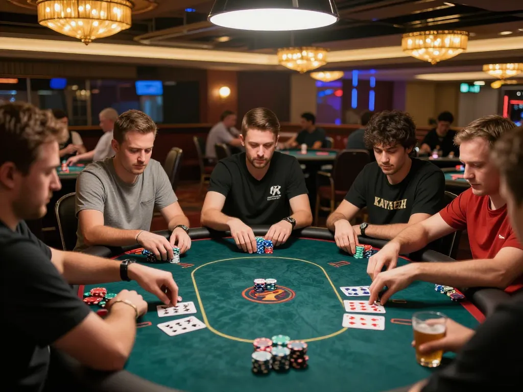 Winning poker strategy in action at the playstation-experience casino tournament with engaged players
