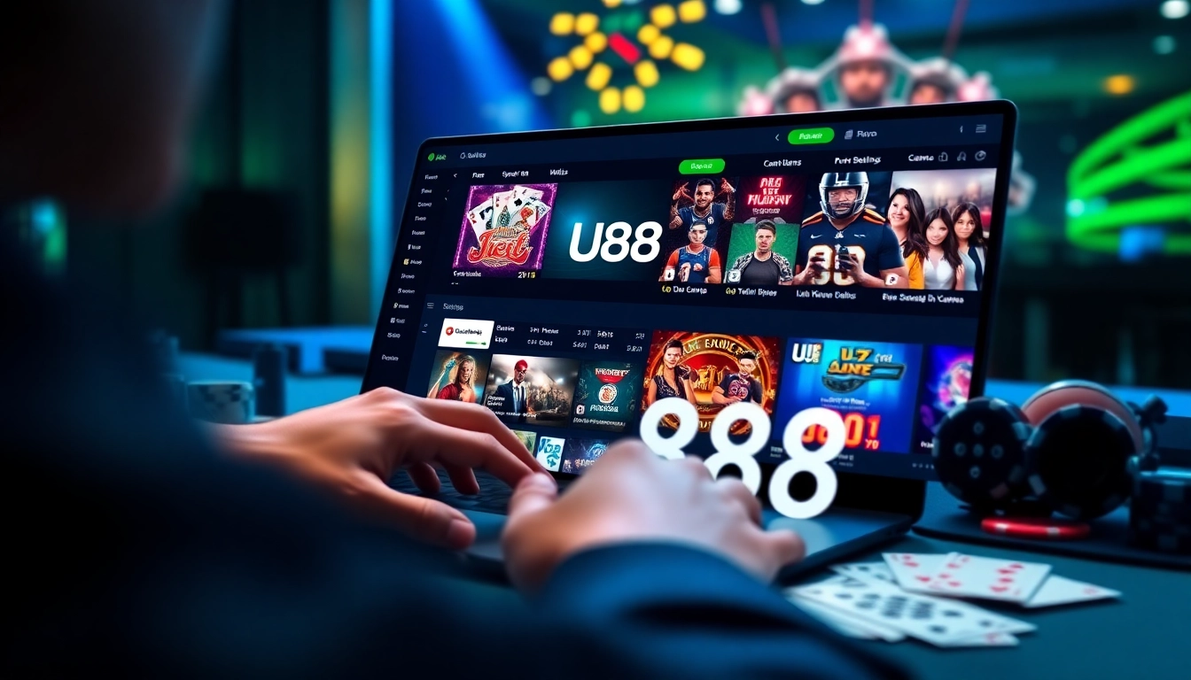 UU88 online gaming interface showcasing diverse betting options with vibrant colors.