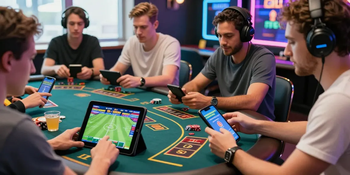 Diverse gamers intensely engaged in ONLINE GAMBLING on OPEN88 COM, showcasing seamless interaction and vibrant atmosphere.
