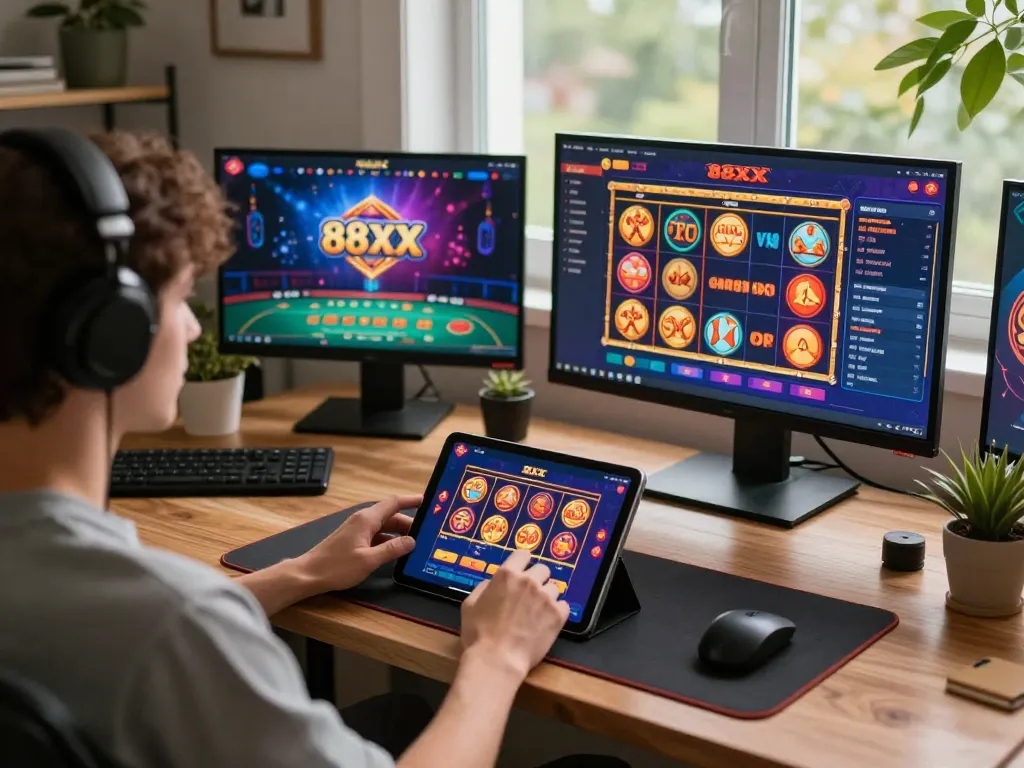 Engage with the 88xx app for an exciting online gaming experience at home.