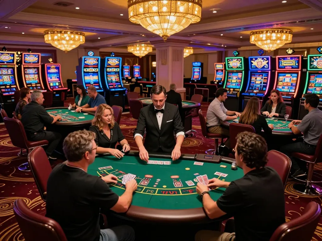 Engaged players at TG88 casino blackjack tables in action, showcasing excitement and strategic gameplay.