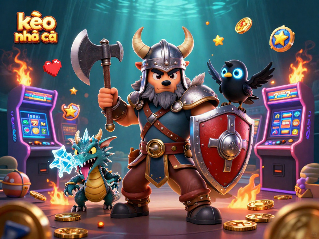 Engage with the exciting kèo nhà cái scene featuring vibrant slot reels and dynamic gaming elements.