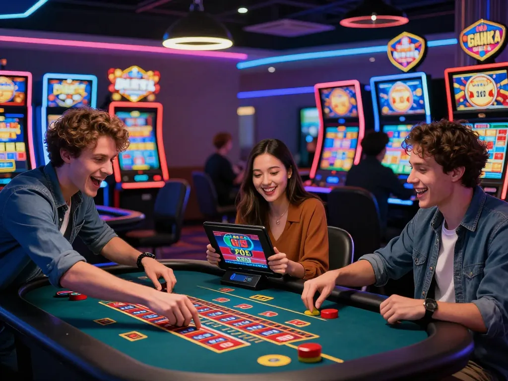 Exciting online gaming experience at https://32win.agency/ with players enjoying casino games in a vibrant virtual environment.