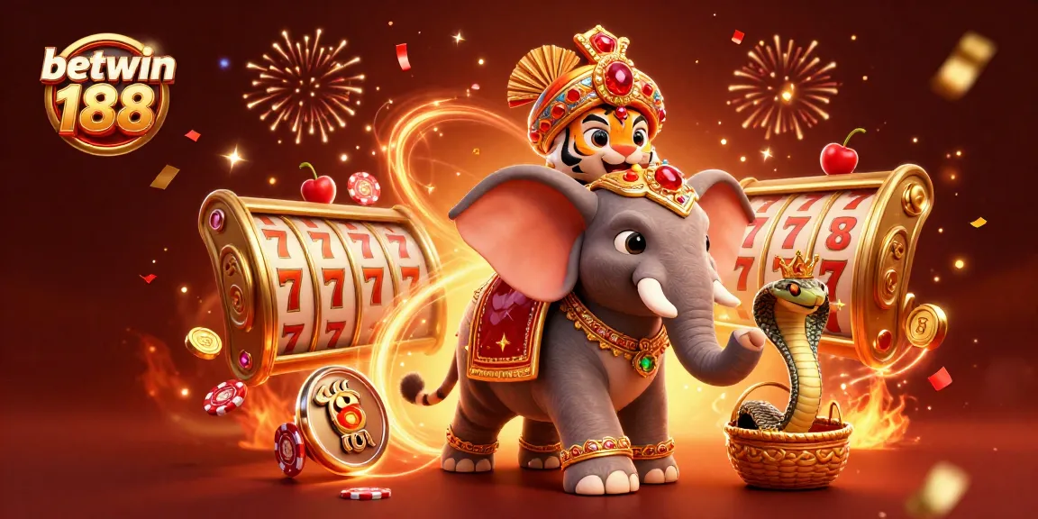 Experience thrilling gameplay with betwin 188 in this vibrant casino-themed 3D illustration.