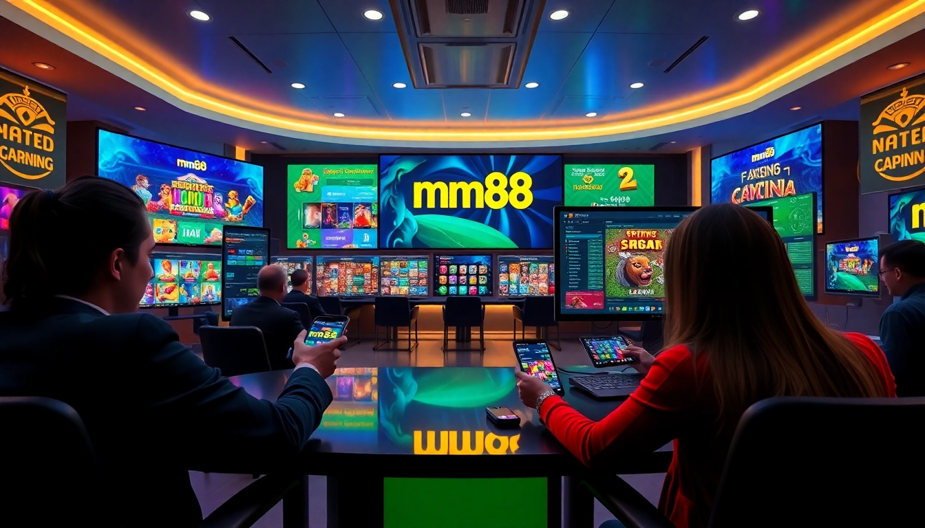 Interactive mm88 online gambling platform with exciting casino games and sports betting interface.
