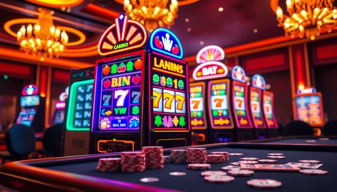 Experience thrilling gameplay at idn slot machine amidst an elegant casino atmosphere.