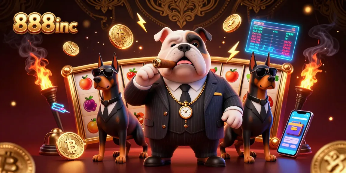 Watch the mafia bulldog and Dobermans spin the reels at 888inc's vibrant casino!