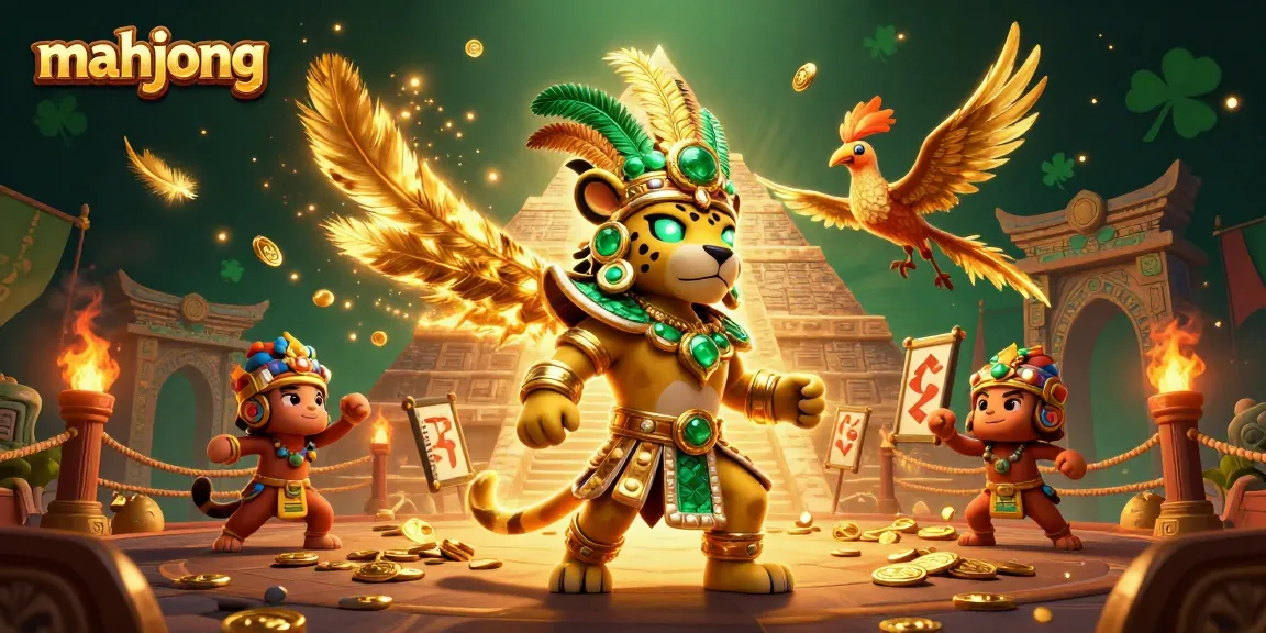 Play mahjong with vibrant 3D art featuring jewels, gold coins, and dynamic slot reels.