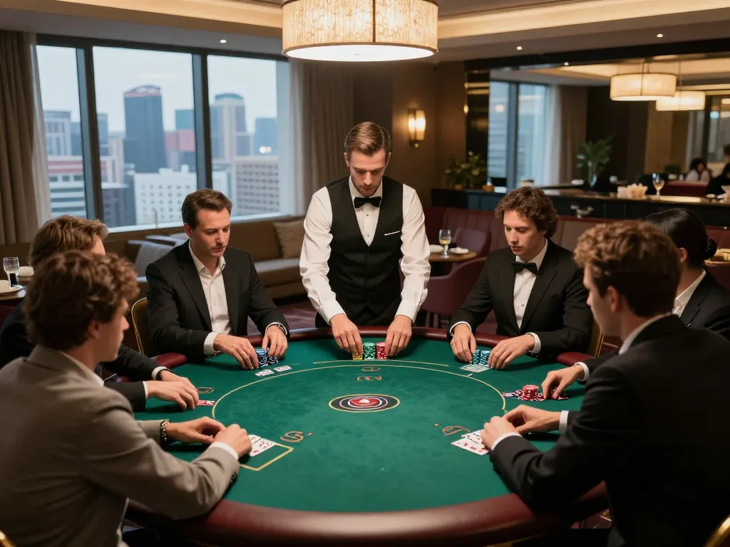 Experience high-stakes action at 9bet's exclusive poker night with players engaged in strategy.