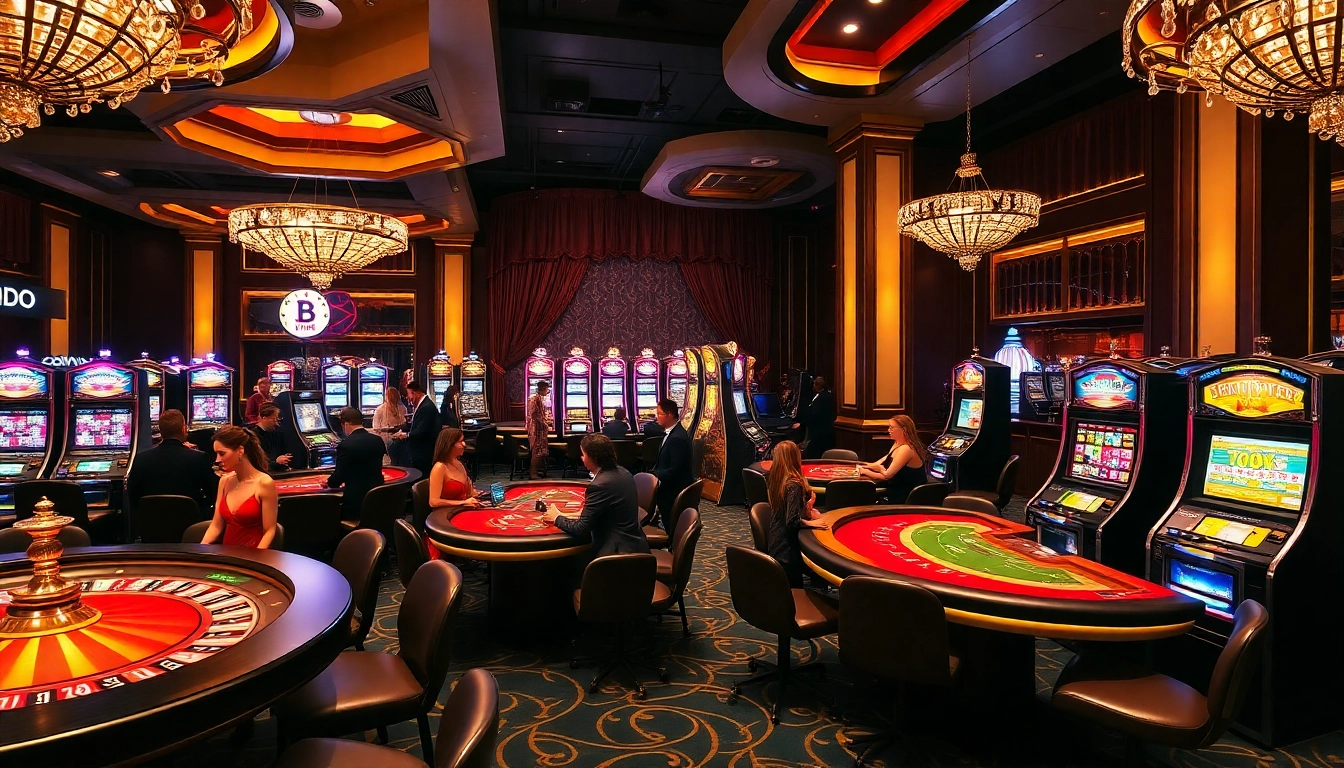 SODO casino players enjoying high-stakes games at an upscale gambling venue.