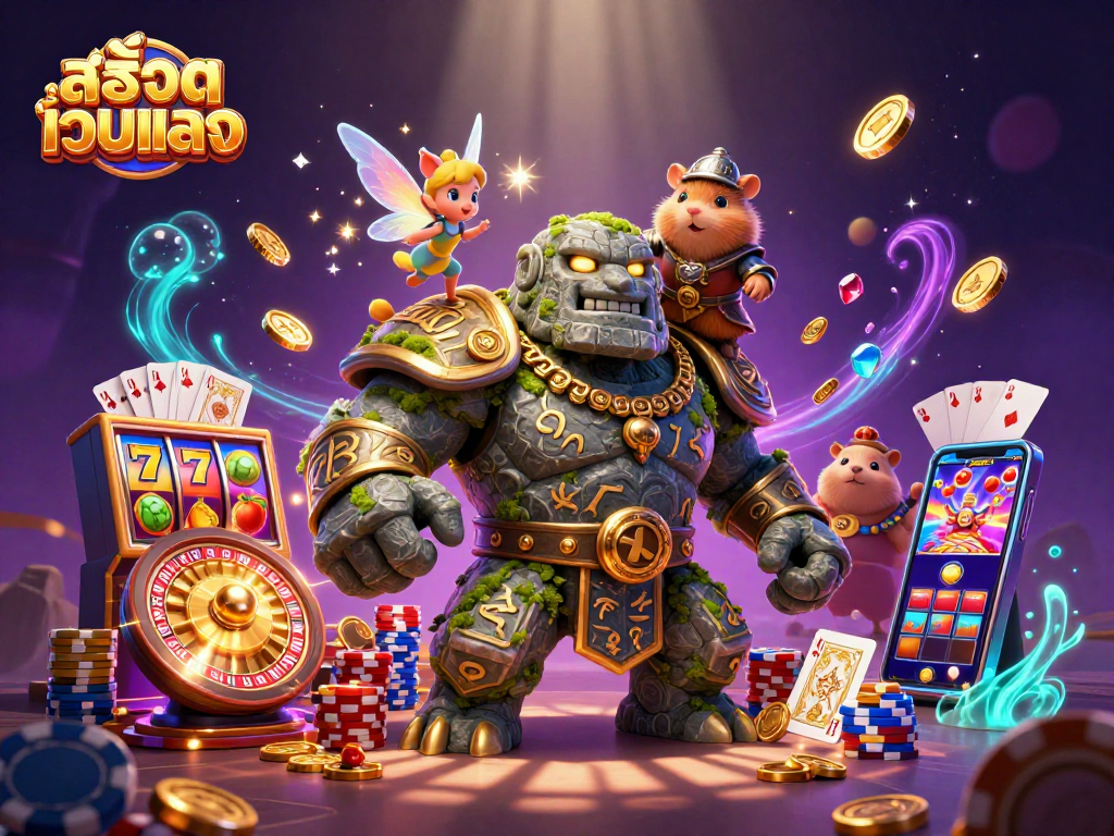 Experience excitement with fun สล็อตเว็บตรง slots featuring dynamic characters and vibrant casino elements.