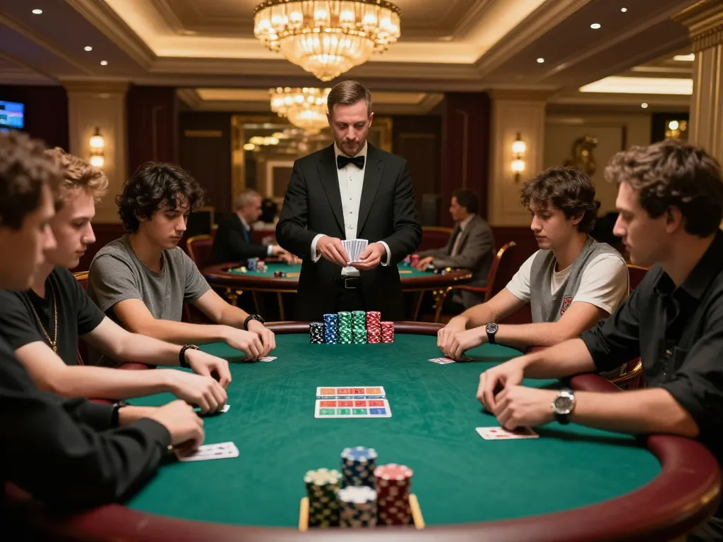 Rasakan kegembiraan permainan poker hoki288 dengan pemain yang sedang beraksi di kasino mewah.
