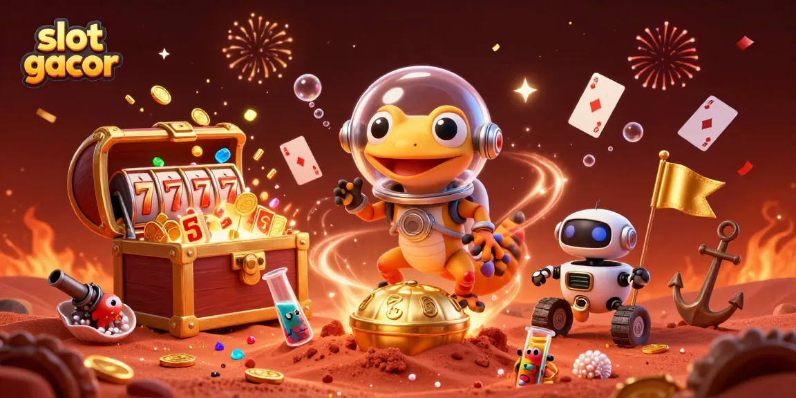 Experience thrilling slot gacor adventures in a spectacular 3D Martian casino scene!