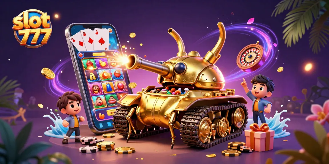 Experience excitement at slot 777 with vibrant gaming elements and a dynamic casino atmosphere.