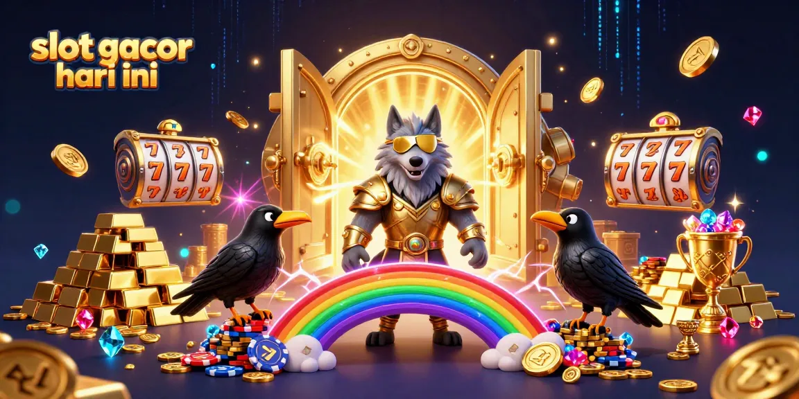 Rasakan keseruan slot gacor hari ini dengan Odin dan dua raven di dunia kasino yang cerah.
