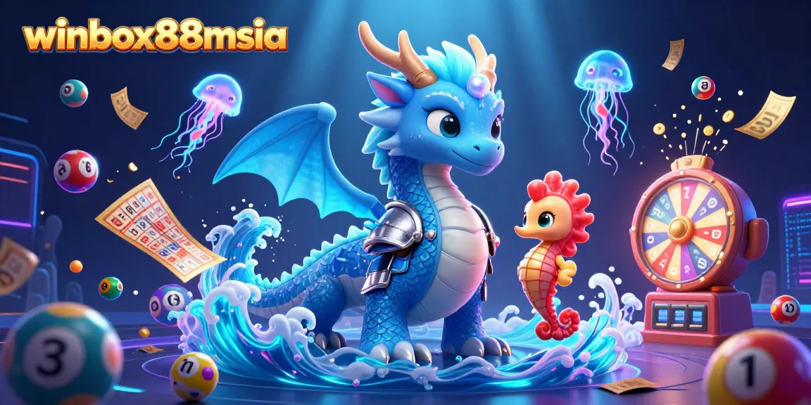Winbox88msia offers thrilling lottery action with animated elements and vibrant 3D characters.