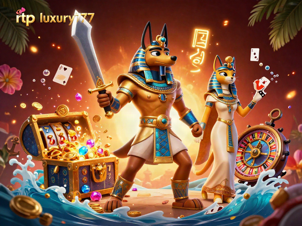 Raih kemenangan bermain slot dengan rtp luxury777, mempersembahkan pemandangan menarik dan elemen kasino yang kaya.