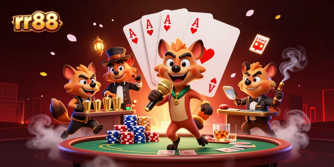 Join the fun at rr 88's comedy casino with hyena bartenders and games galore!