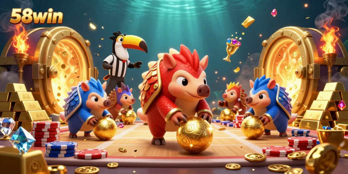 Engage in thrilling gameplay at 58win with dynamic pangolins and vibrant casino treasures.