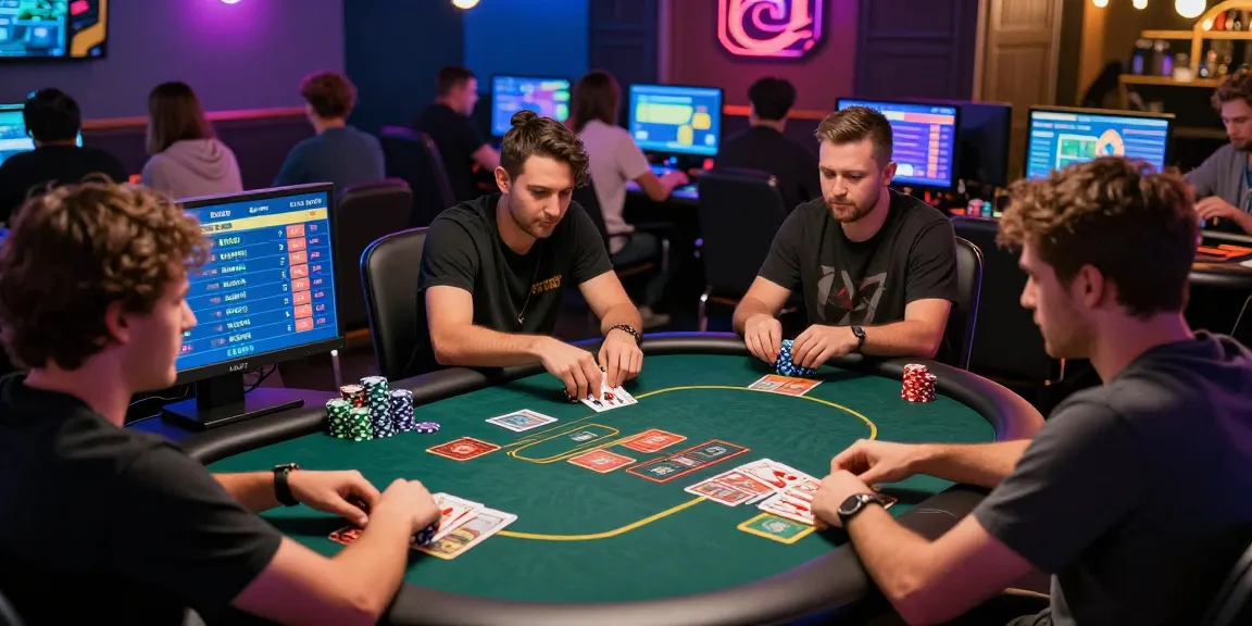 Players engaged in exciting card games at https://gamebaidoithuong.is/ with vibrant screens and inviting atmosphere.