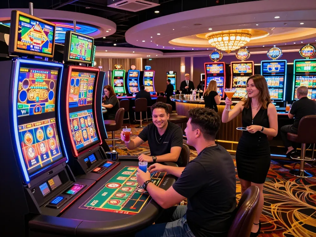 Exciting casino gaming scene highlighting hm88 đăng nhập benefits for players.