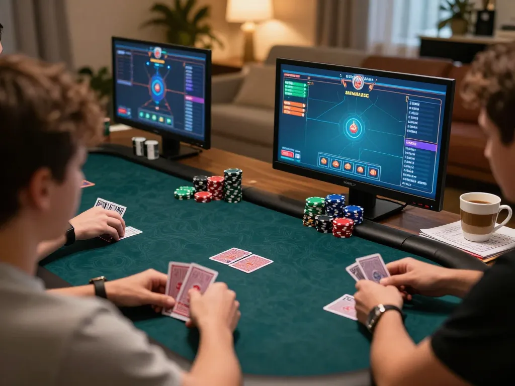 Engaging online poker session with Pragmatic Play Login on screen, showcasing player strategy and interaction