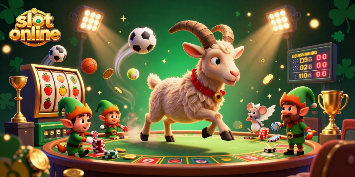 Bermain slot online dengan Krampus, mouse, dan elf yang mencuri chip di kasino meriah.