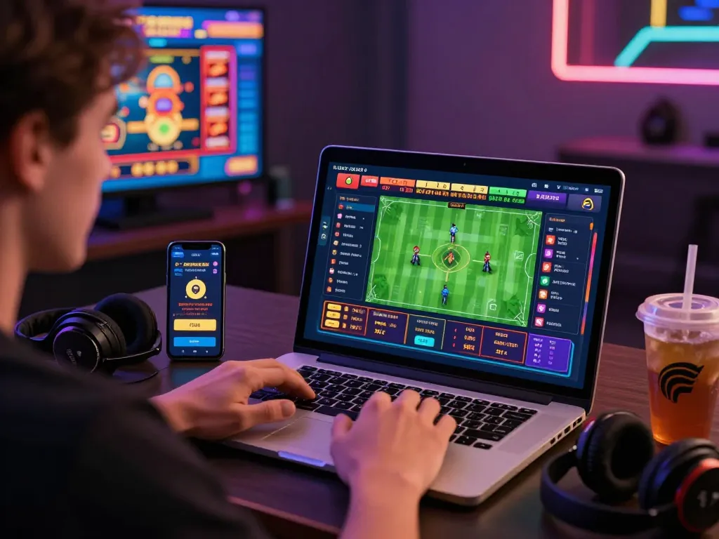 Cwin online gambling interface with a user engaged in sports betting showcasing vibrant graphics and promotional notifications.