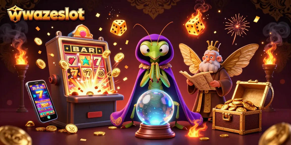 Experience excitement with wazeslot and a vibrant slot jackpot explosion in this dynamic casino scene.